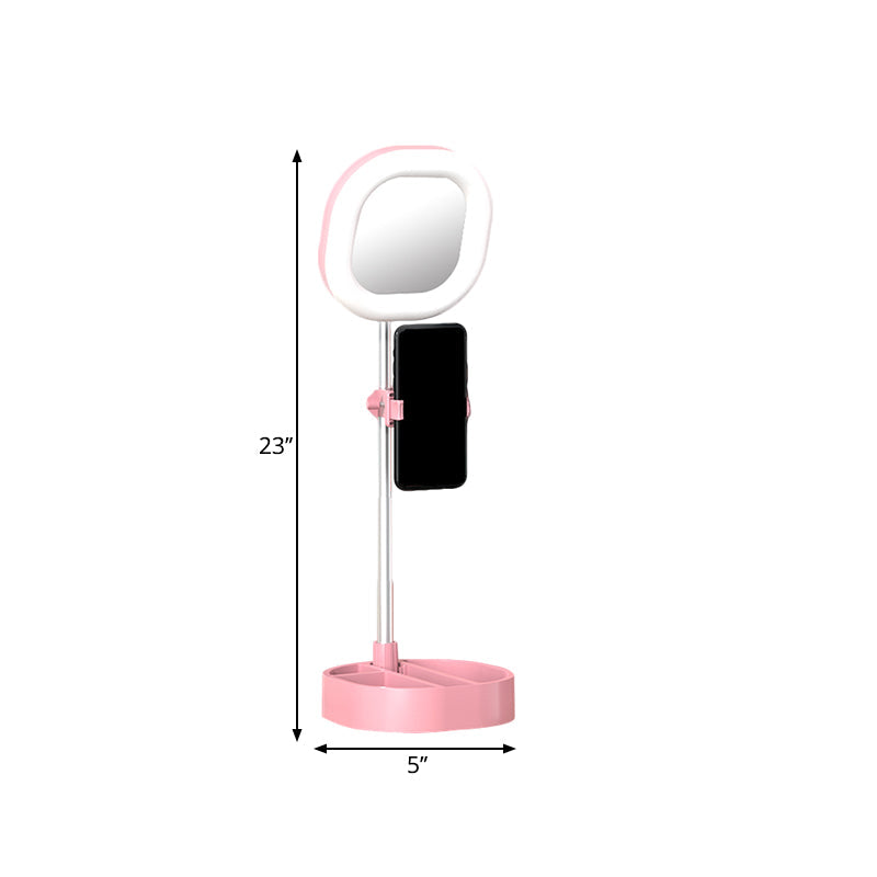 Squared LED Mirror Light Simple Style Metallic Black/Pink/Blue Finish Fill-in Lighting with USB Port Clearhalo 'Cast Iron' 'Glass' 'Industrial' 'Modern wall lights' 'Modern' 'Tiffany' 'Traditional wall lights' 'Vanity Lights' 'Wall Lights' Lighting' 1782009