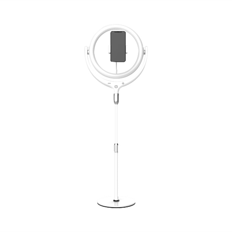 Modern LED Mirror Lamp Black/White Rotatable Ring USB Live Fill Lamp with Metallic Shade Clearhalo 'Cast Iron' 'Glass' 'Industrial' 'Modern wall lights' 'Modern' 'Tiffany' 'Traditional wall lights' 'Vanity Lights' 'Wall Lights' Lighting' 1782059
