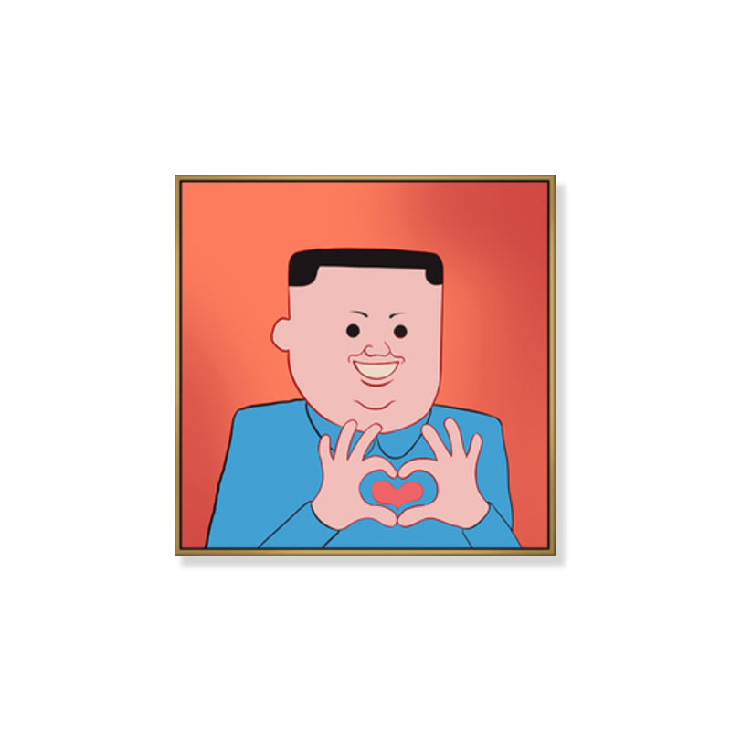 Illustration Dark Humor Comic Canvas Funky Textured Wall Art Decor for Boys Room