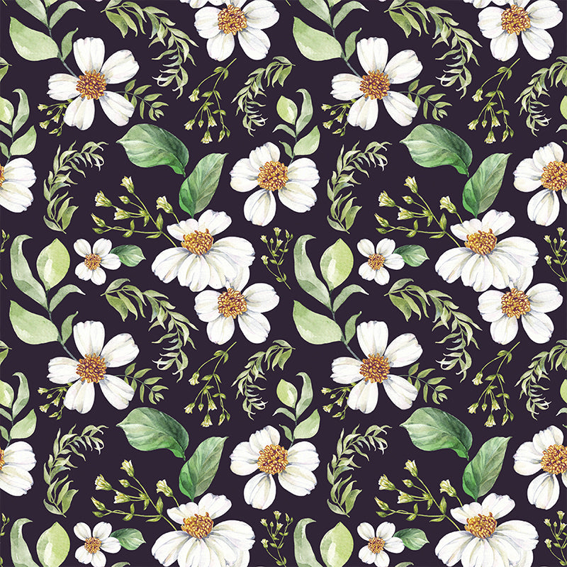 Modern Blossom Flower Print Mural Wallpaper Pastel Color Florentine Wall Covering Clearhalo 'Wall Decor' 'Wall Mural' 1783932
