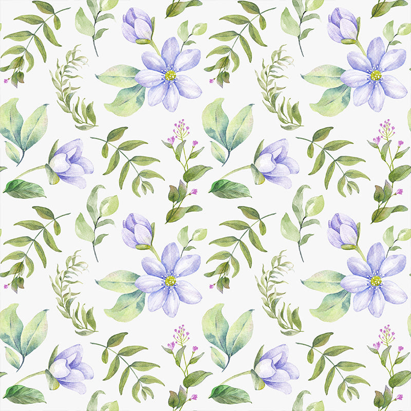 Modern Blossom Flower Print Mural Wallpaper Pastel Color Florentine Wall Covering Clearhalo 'Wall Decor' 'Wall Mural' 1783937