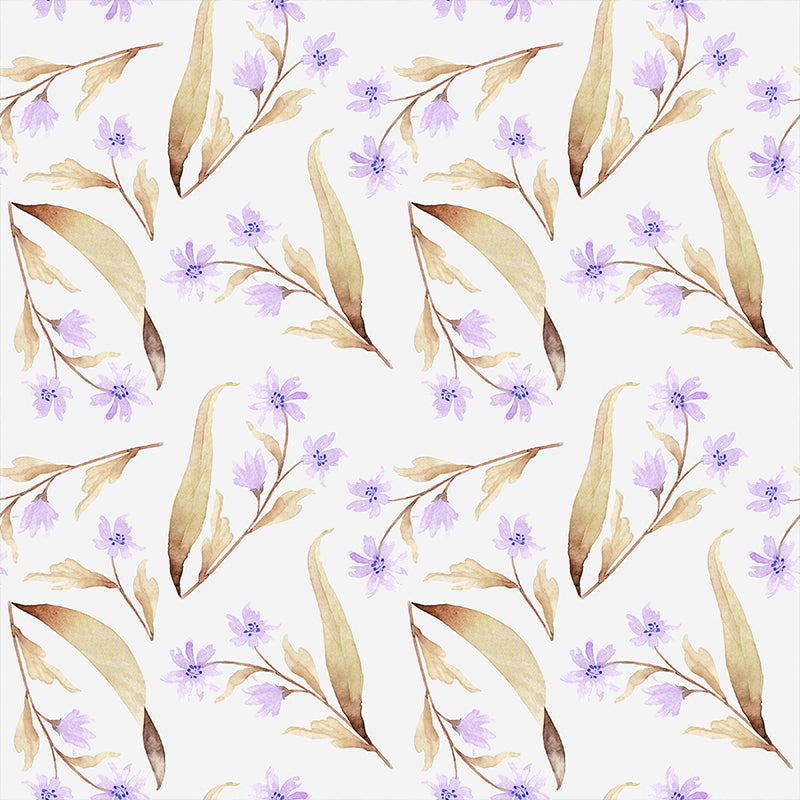 Contemporary Girls Mural Wallpaper Floral Design Light Color Wall Covering, Custom Clearhalo 'Wall Decor' 'Wall Mural' 1784383
