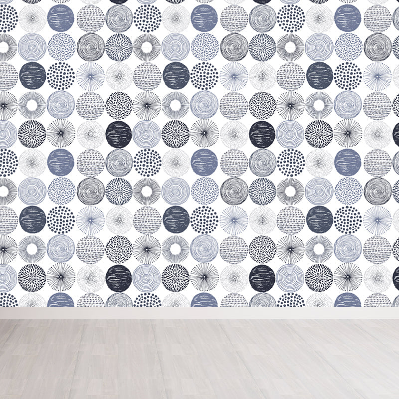 Large Floral Circles Wallpaper Mural Water Resistant Modern Style Bedroom Wall Decor Clearhalo 'Wall Decor' 'Wall Mural' 1785904
