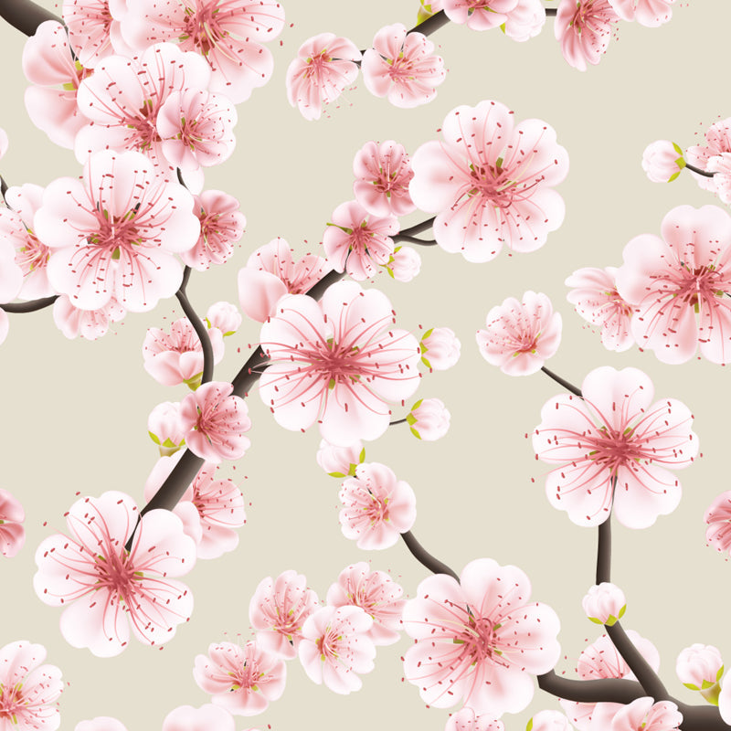 Trendy Blooming Flowers Mural Decal Non-Woven Washable Soft Color Wall Decor for Bedroom Clearhalo 'Wall Decor' 'Wall Mural' 1785976