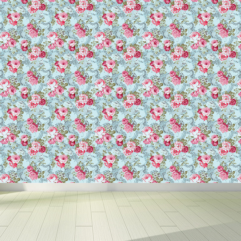 Non-Woven Stain Resistant Mural Modernist Flower Pattern Wall Decor for Living Room Clearhalo 'Wall Decor' 'Wall Mural' 1786164