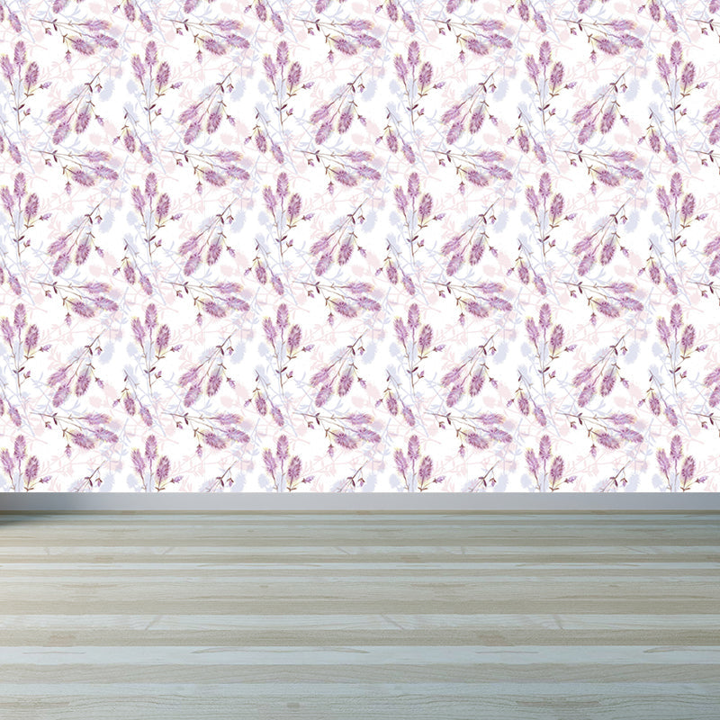 Waterproofing Flower Mural Decal Customized Modern Wall Covering for House Interior Clearhalo 'Wall Decor' 'Wall Mural' 1786185
