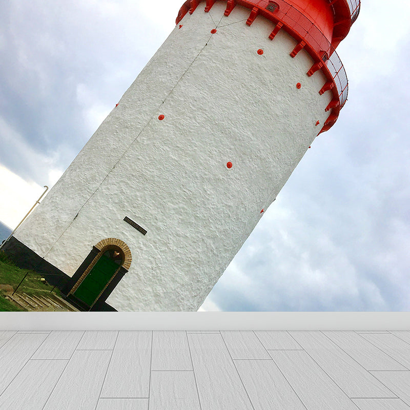 Photography Style Lighthouse Wall Mural Giant Wall Decor for Dining Room, Personalize Clearhalo 'Wall Decor' 'Wall Mural' 1786454