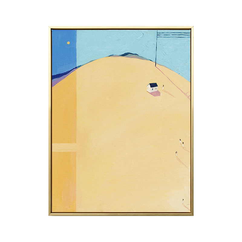 Abstract Scenery Drawing Canvas Art Nordic Textured Wall Decor in Soft Color for Room Clearhalo 'Arts' 'Canvas Art' 1786490