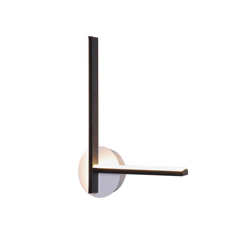 Acrylic Cross Wall Lighting Ideas Minimalism Black/White LED Sconce Lamp in Warm/White Light for Bedside Clearhalo 'Cast Iron' 'Glass' 'Industrial' 'Modern wall lights' 'Modern' 'Tiffany' 'Traditional wall lights' 'Wall Lamps & Sconces' 'Wall Lights' Lighting' 1788484