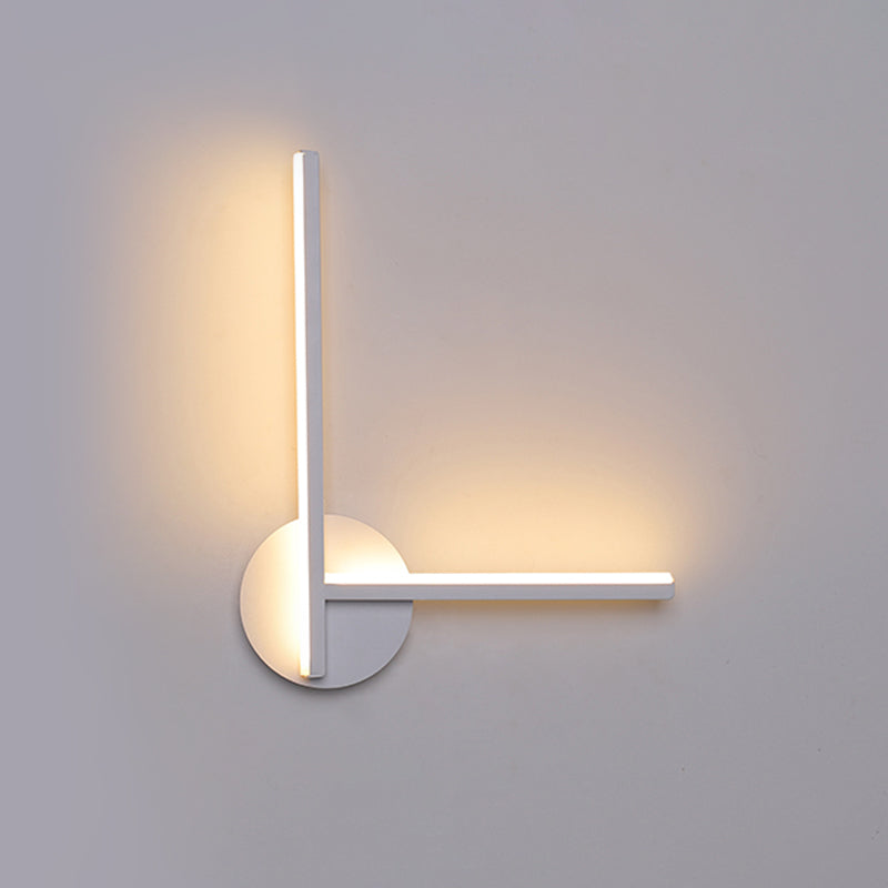 Acrylic Cross Wall Lighting Ideas Minimalism Black/White LED Sconce Lamp in Warm/White Light for Bedside Clearhalo 'Cast Iron' 'Glass' 'Industrial' 'Modern wall lights' 'Modern' 'Tiffany' 'Traditional wall lights' 'Wall Lamps & Sconces' 'Wall Lights' Lighting' 1788494