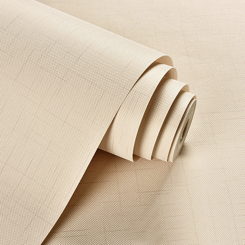Non-Pasted 20.5"W x 33'L Pure and Fresh Crossed Line and Stripe Wallpaper for Dining Room and Coffee Room Beige Clearhalo 'Modern wall decor' 'Modern' 'Wallpaper' Wall Decor' 1788728