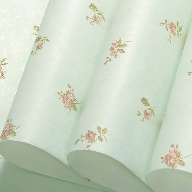 Romantic Tiny Floral Print Decorative Non-Pasted Wallpaper, 31-foot x 20.5-inch Clearhalo 'Country wall decor' 'Rustic' 'Wallpaper' Wall Decor' 1788737