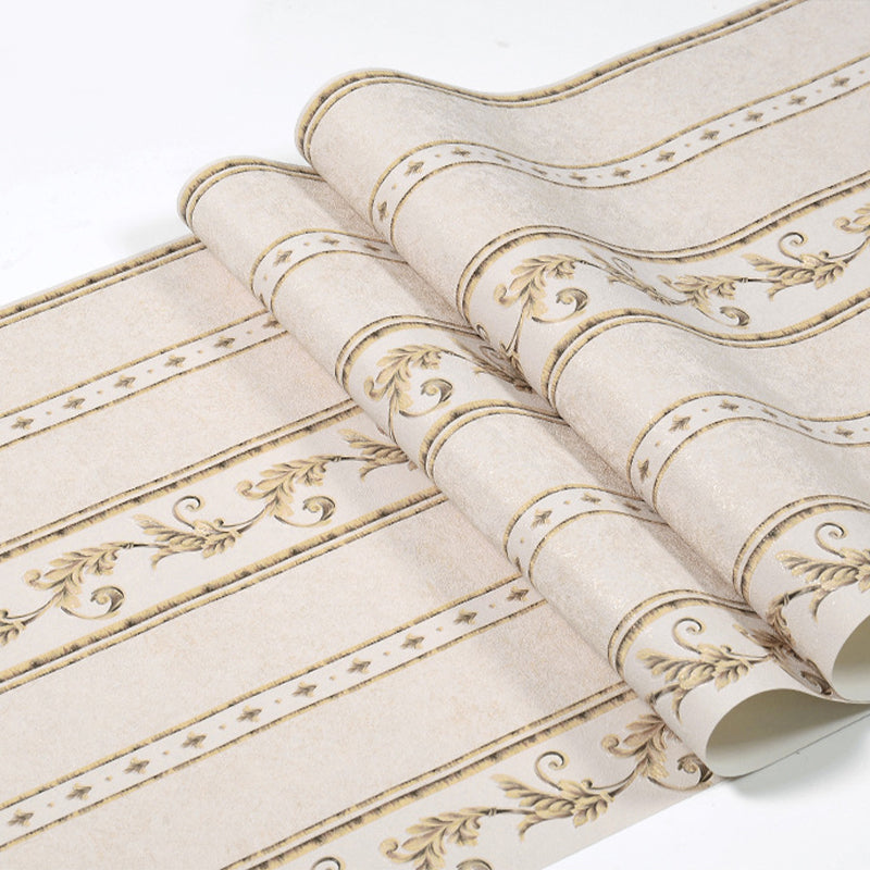 Light Brown Embossed Harlequin and Blossoms Washable Non-Pasted Wallpaper, 20.5"W x 31'L Light Brown Clearhalo 'Vintage wall decor' 'Vintage' 'Wallpaper' Wall Decor' 1788752