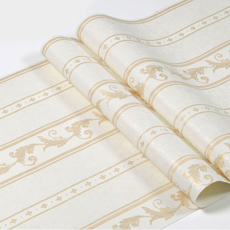 Light Brown Embossed Harlequin and Blossoms Washable Non-Pasted Wallpaper, 20.5"W x 31'L Light Yellow Clearhalo 'Vintage wall decor' 'Vintage' 'Wallpaper' Wall Decor' 1788755