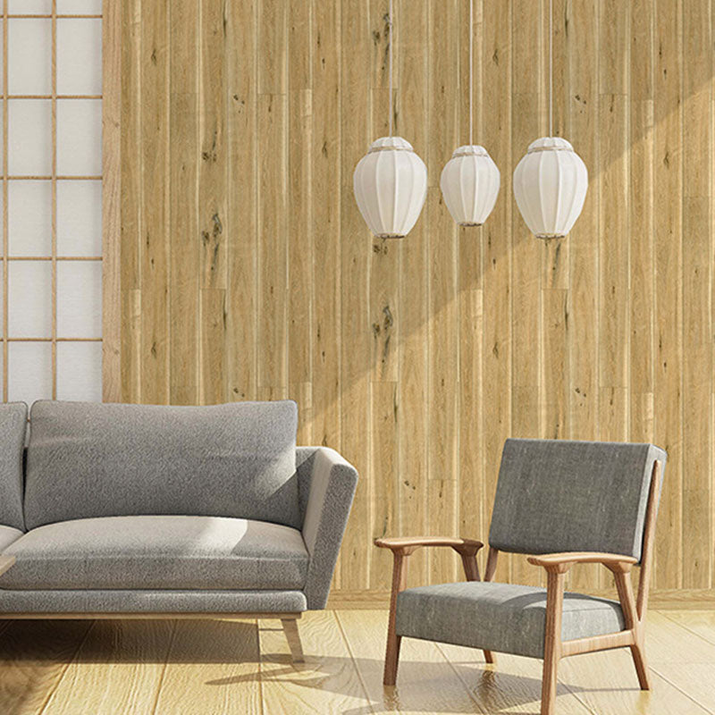 Faux Wood Wallpaper Roll Vinyl Removable Wall Covering for Accent Wall, 48.4 sq ft. Clearhalo 'Country wall decor' 'Rustic' 'Wallpaper' Wall Decor' 1788950