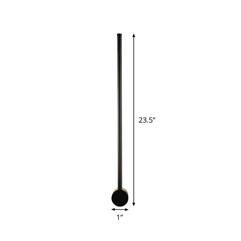 Needle Sword Iron Wall Light Fixture Simplicity Black 23.5/31.5 Inches High LED Sconce Ideas for Lounge Clearhalo 'Cast Iron' 'Glass' 'Industrial' 'Modern wall lights' 'Modern' 'Tiffany' 'Traditional wall lights' 'Wall Lamps & Sconces' 'Wall Lights' Lighting' 1788957
