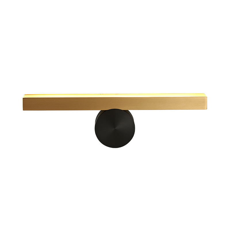 Minimal LED Sconce Light Fixture Acrylic Brass Vertical/Horizontal Square Tube Wall Lighting Ideas Clearhalo 'Cast Iron' 'Glass' 'Industrial' 'Modern wall lights' 'Modern' 'Tiffany' 'Traditional wall lights' 'Wall Lamps & Sconces' 'Wall Lights' Lighting' 1789043