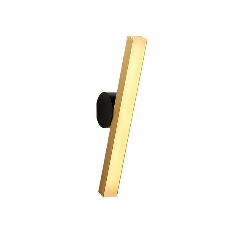 Minimal LED Sconce Light Fixture Acrylic Brass Vertical/Horizontal Square Tube Wall Lighting Ideas Clearhalo 'Cast Iron' 'Glass' 'Industrial' 'Modern wall lights' 'Modern' 'Tiffany' 'Traditional wall lights' 'Wall Lamps & Sconces' 'Wall Lights' Lighting' 1789048