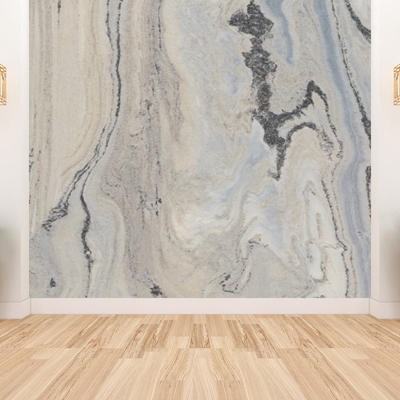 Modern Faux Marble Mural Non-Woven Texture Waterproof Light Color Wall Art for Bedroom Clearhalo 'Wall Decor' 'Wall Mural' 1792104