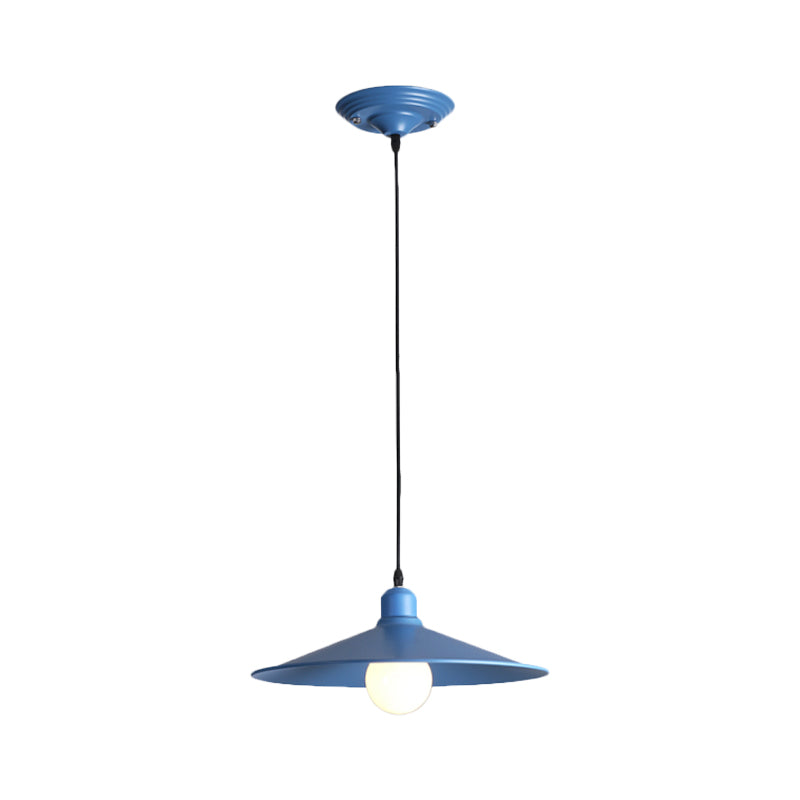 Shallow Cone Factory Hanging Lamp Metal Single Light Nordic Stylish Pendant Light Clearhalo 'Art Deco Pendants' 'Cast Iron' 'Ceiling Lights' 'Ceramic' 'Crystal' 'Industrial Pendants' 'Industrial' 'Metal' 'Middle Century Pendants' 'Pendant Lights' 'Pendants' 'Tiffany' Lighting' 1797196