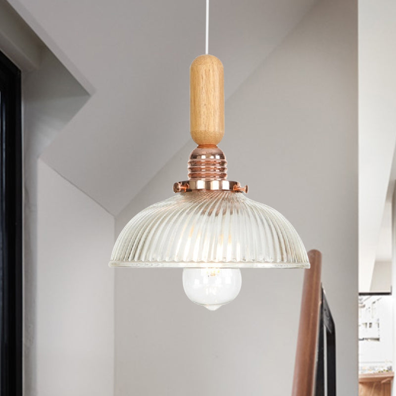 Clear/White Cone/Dome/Saucer Hanging Light Fixture Industrial Glass 1 Light Indoor Ceiling Pendant Light Clearhalo 'Ceiling Lights' 'Glass shade' 'Glass' 'Pendant Lights' 'Pendants' Lighting' 1797232