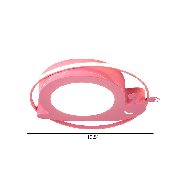 Acrylic Cartoon Bee Ceiling Light Modernism LED Flush Mount Lamp in Pink for Nursery, Warm/White Light Clearhalo 'Ceiling Lights' 'Close To Ceiling Lights' 'Close to ceiling' 'Flush mount' Lighting' 1805374