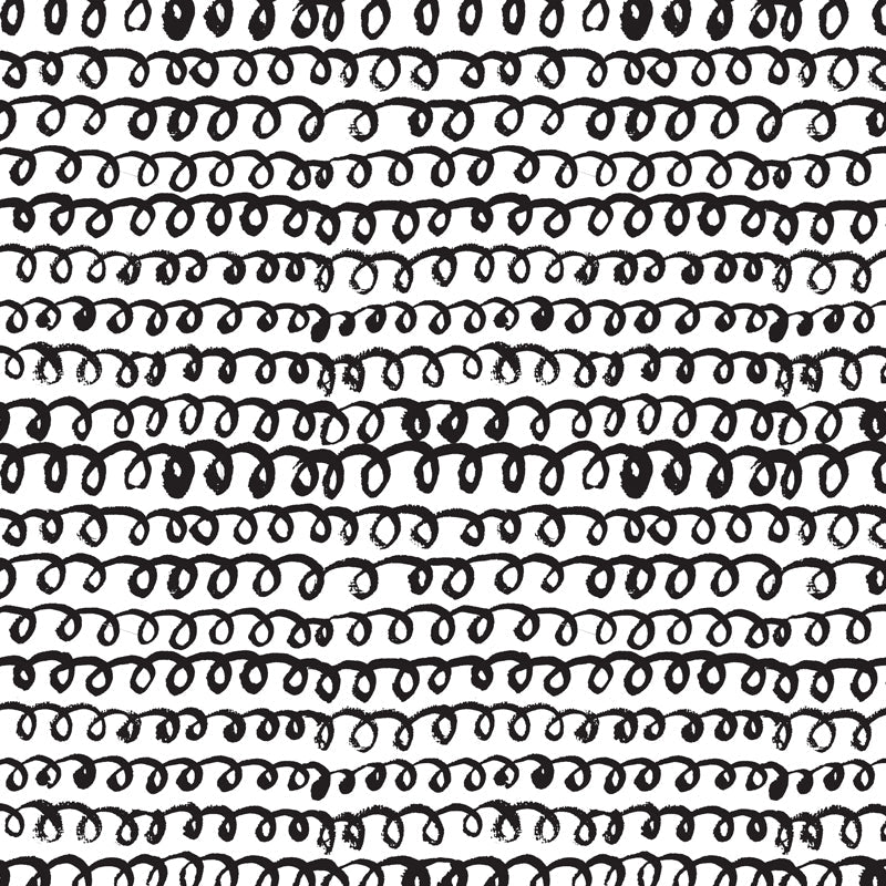 Seamless Pattern Plant Mural Decal Modern Non-Woven Cloth Wall Art in Black and White Clearhalo 'Wall Decor' 'Wall Mural' 1805802