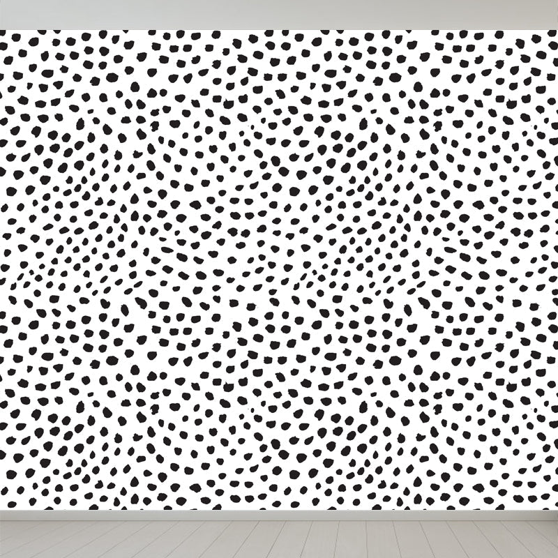 Modern Geometric Wall Mural Non-Woven Stain Resistant Black and White Wall Art for Home Black Design 3 Clearhalo 'Wall Decor' 'Wall Mural' 1805869