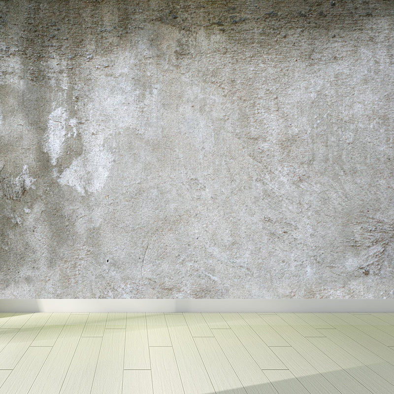Shabby Stone Mural Wallpaper for Living Room, Light Color, Custom Size Available Grey Clearhalo 'Wall Decor' 'Wall Mural' 1805949