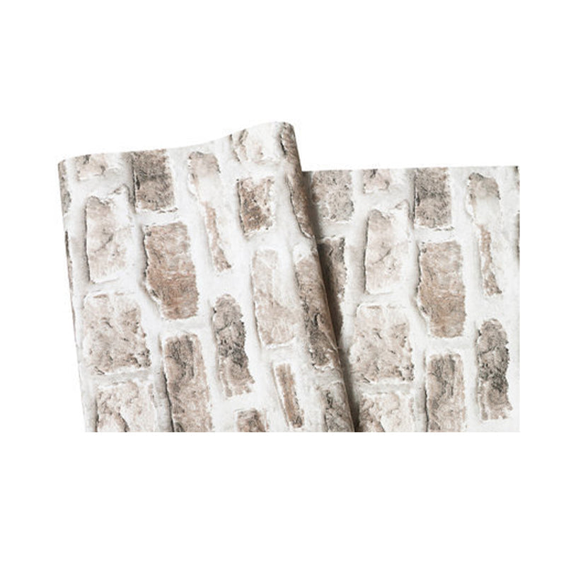Rustic Countryside 3D Brick Non-Pasted Wallpaper for Bar and Restaurant, 33' by 20.5" Clearhalo 'Industrial wall decor' 'Industrial' 'Wallpaper' Wall Decor' 1806017
