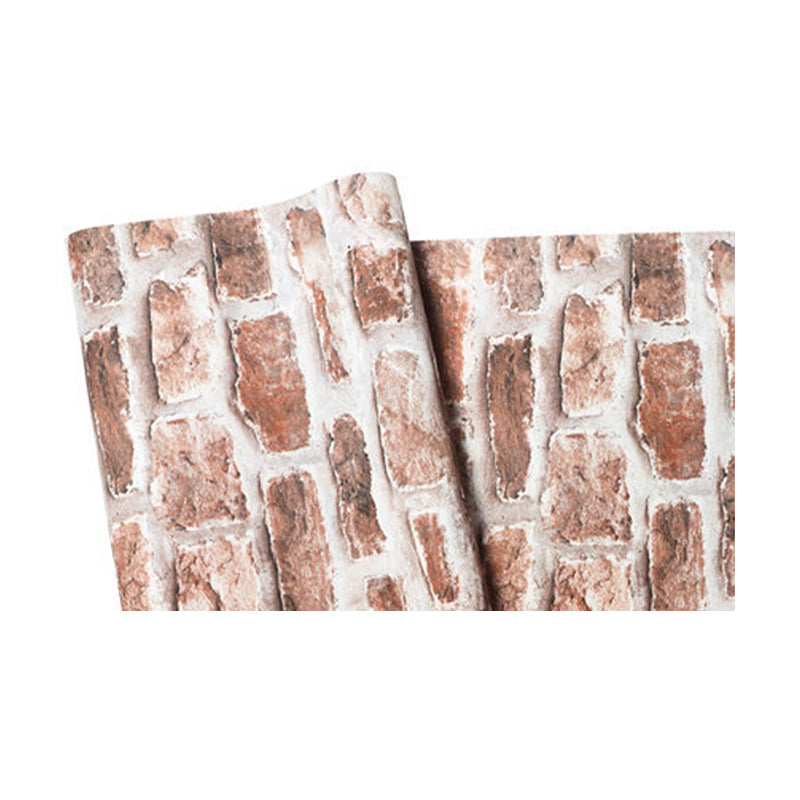 Rustic Countryside 3D Brick Non-Pasted Wallpaper for Bar and Restaurant, 33' by 20.5" Clearhalo 'Industrial wall decor' 'Industrial' 'Wallpaper' Wall Decor' 1806020