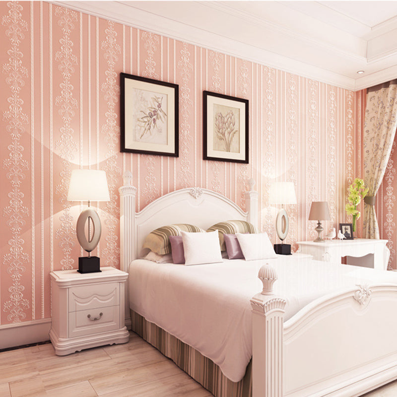 Non-Woven 33' x 20.5" Contemporary Simple Non-Pasted Wallpaper Light Pink Clearhalo 'Vintage wall decor' 'Vintage' 'Wallpaper' Wall Decor' 1806196