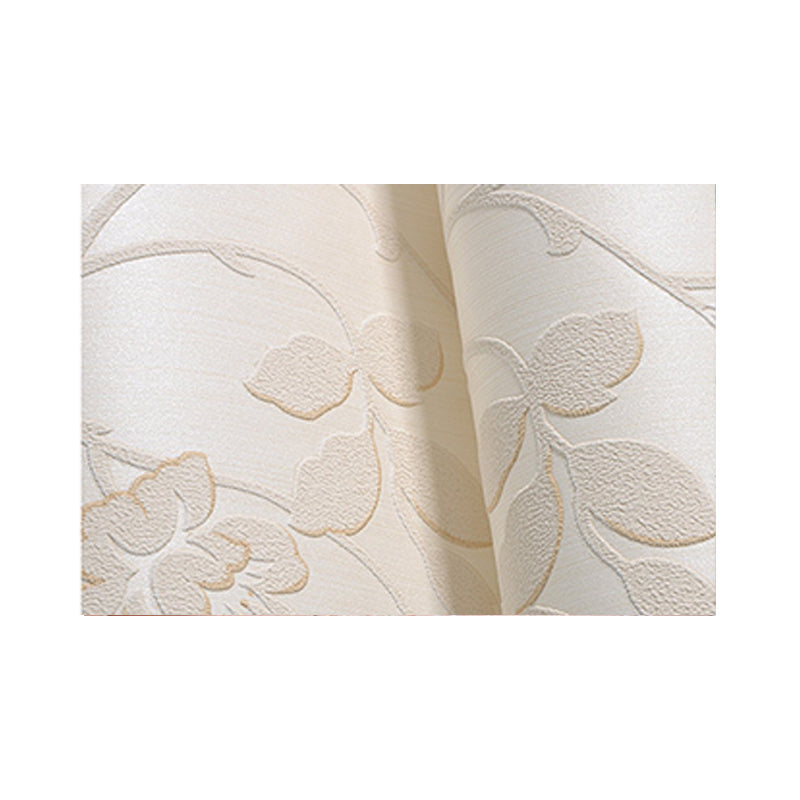 Fresh and Light 3D Print Embossed Vine Flowers Decorative Non-Pasted Wallpaper, 20.5" x 33' Clearhalo 'Country wall decor' 'Rustic' 'Wallpaper' Wall Decor' 1806270
