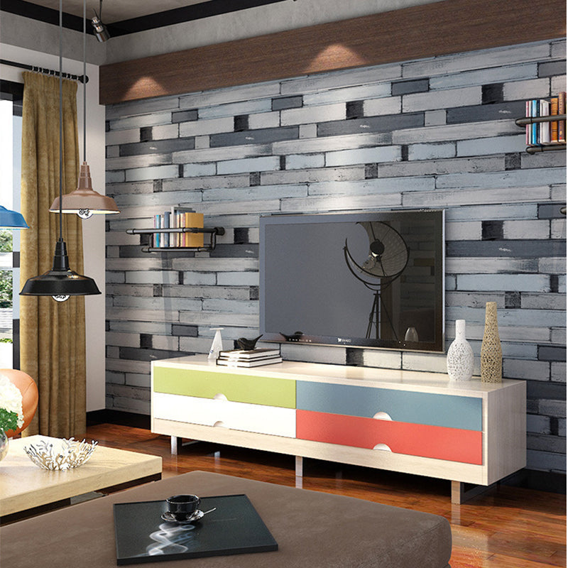 Faux Wood of Horizontal Design Non-Pasted Wallpaper, 33' x 20.5