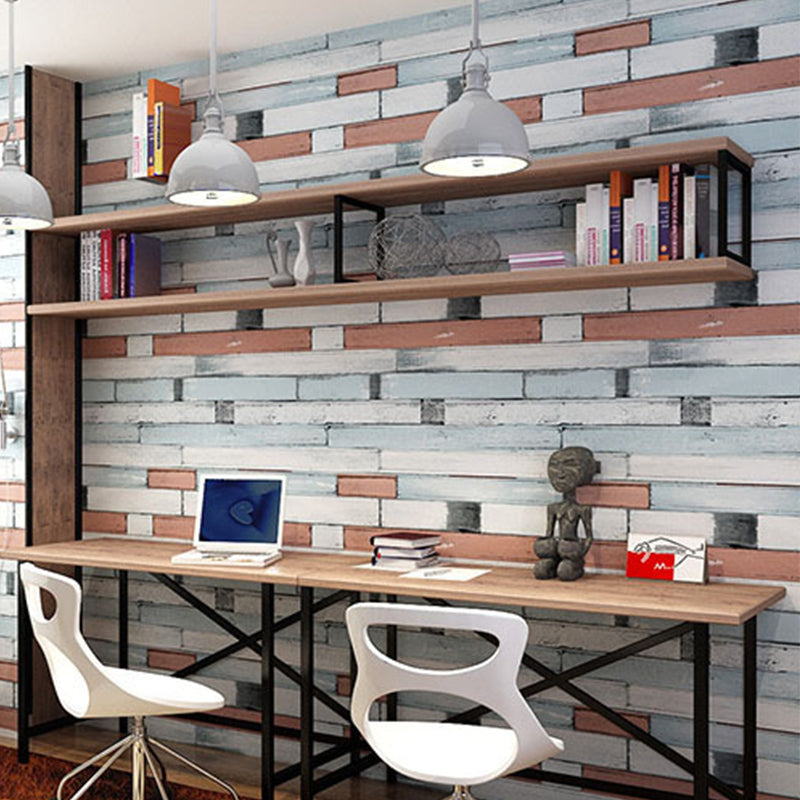 Faux Wood of Horizontal Design Non-Pasted Wallpaper, 33' x 20.5