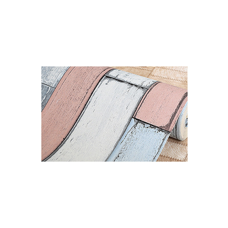 Faux Wood of Horizontal Design Non-Pasted Wallpaper, 33' x 20.5