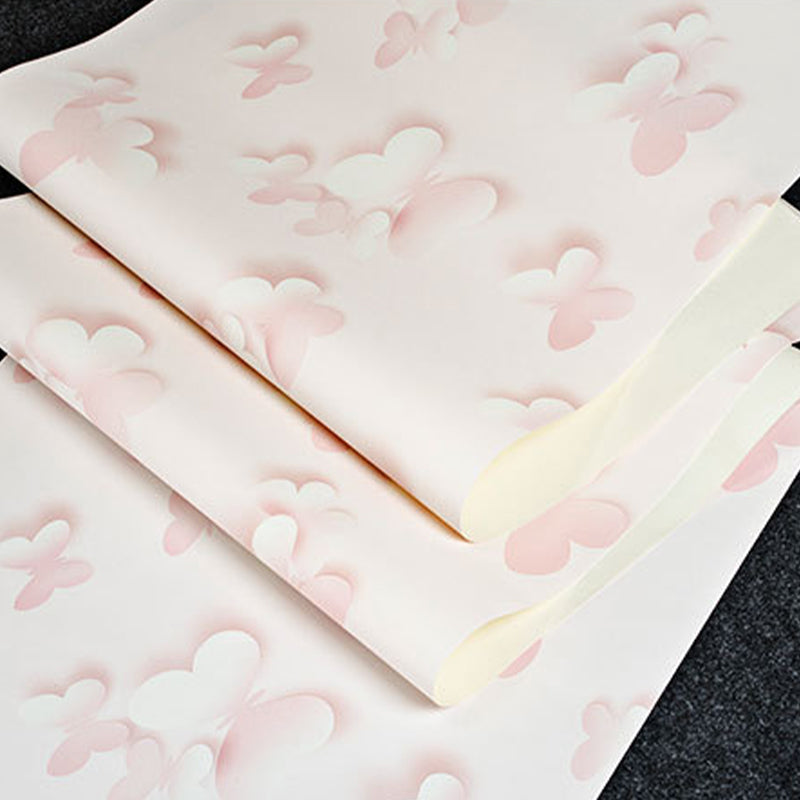 Scandinavian Minimalist Wall Decor 3D Butterfly Wallpaper for Children, 20.5 in x 33 ft Clearhalo 'Wall Decor' 'Wallpaper' 1806432