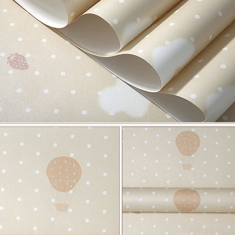 20.5"W x 33'L Romantic Minimalist Cartoon Balloon Non-Pasted Wallpaper for Girls Clearhalo 'Wall Decor' 'Wallpaper' 1806495