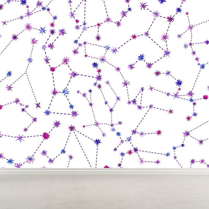 Huge Outer Space Wallpaper Mural Cartoon Creative Universe Wall Covering in Bright Color Clearhalo 'Wall Decor' 'Wall Mural' 1806610