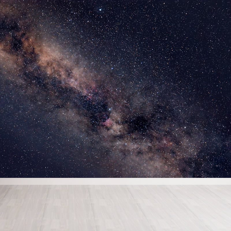 Modern Space Galaxy Wall Mural Dark Color Stain-Proofing Wall Art for Boys Bedroom Clearhalo 'Wall Decor' 'Wall Mural' 1807055