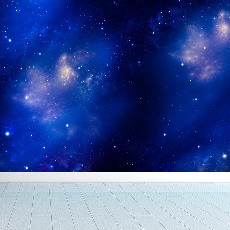 Modern Space Galaxy Wall Mural Dark Color Stain-Proofing Wall Art for Boys Bedroom Clearhalo 'Wall Decor' 'Wall Mural' 1807059
