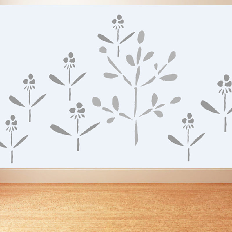 Large Flower Wall Paper Mural Modernist Pretty Plant Wall Covering in Light Color Clearhalo 'Wall Decor' 'Wall Mural' 1807194