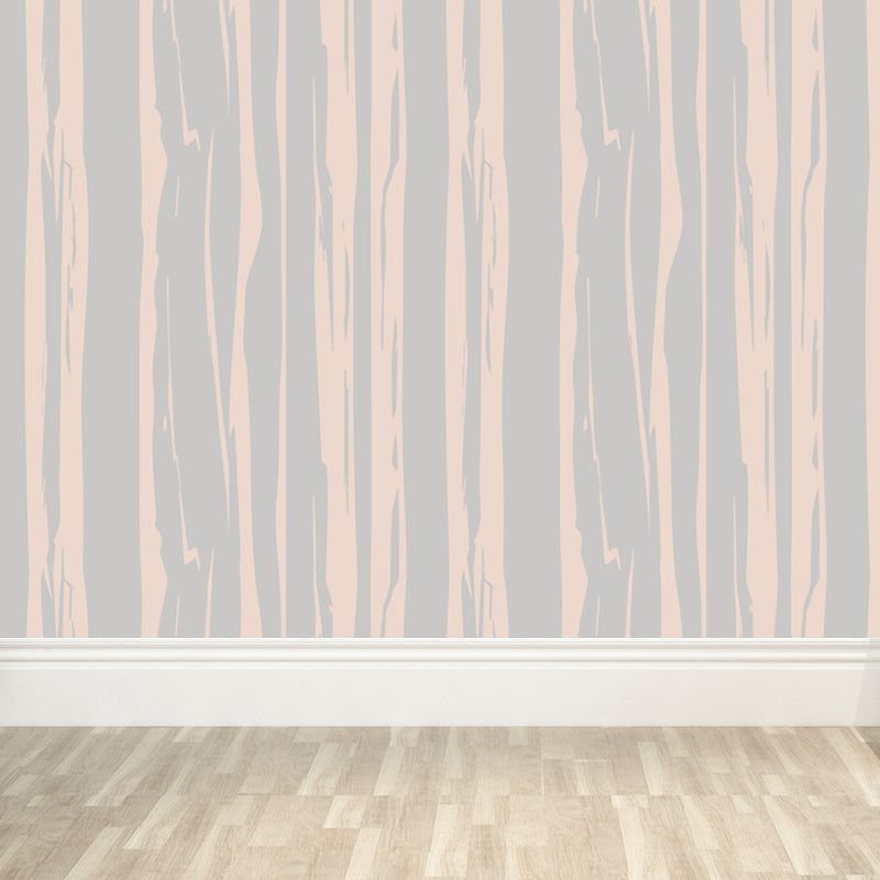 Illustration Wood Look Mural Wallpaper Whole Wall Decor for Living Room, Custom-Print Clearhalo 'Wall Decor' 'Wall Mural' 1807410