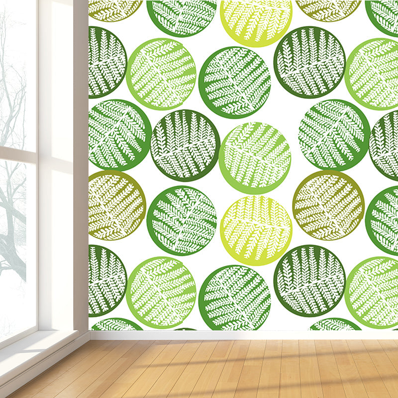 Botanical Leaf Printed Wallpaper Mural Contemporary Non-Woven Wall Art in Dark Color Clearhalo 'Wall Decor' 'Wall Mural' 1807435