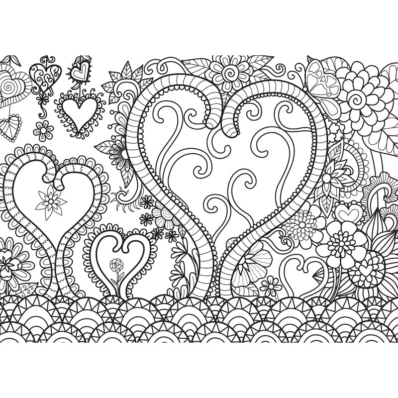 Black and White Doodles Mural Wallpaper Fantasy Kids Moisture Resistant Wall Art Clearhalo 'Wall Decor' 'Wall Mural' 1807546