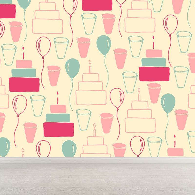 Mixed Pattern Wallpaper Mural Cartoon Non-Woven Fabric Wall Art for Boys Bedroom Clearhalo 'Wall Decor' 'Wall Mural' 1807645
