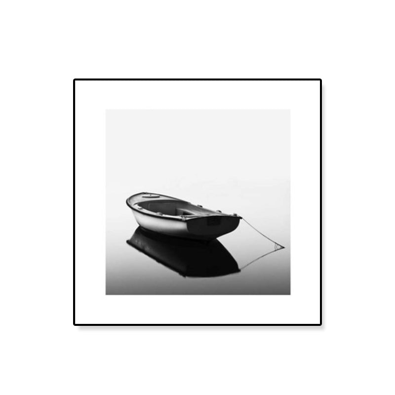 Textured Grey Canvas Modern Style Photograph Print Boat on the River Wall Art Decor Clearhalo 'Art Gallery' 'Canvas Art' 'Contemporary Art Gallery' 'Modern' Arts' 1808124