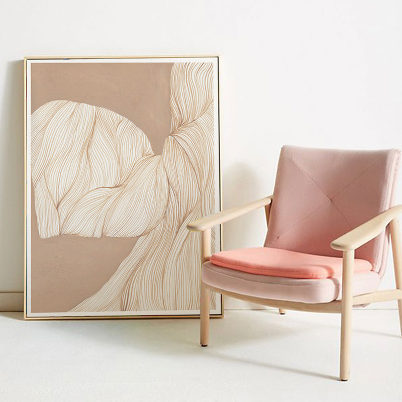 Illustration Devise Pattern Wall Print Dining Room Abstract Canvas in Light Color Pink Clearhalo 'Arts' 'Canvas Art' 1808800