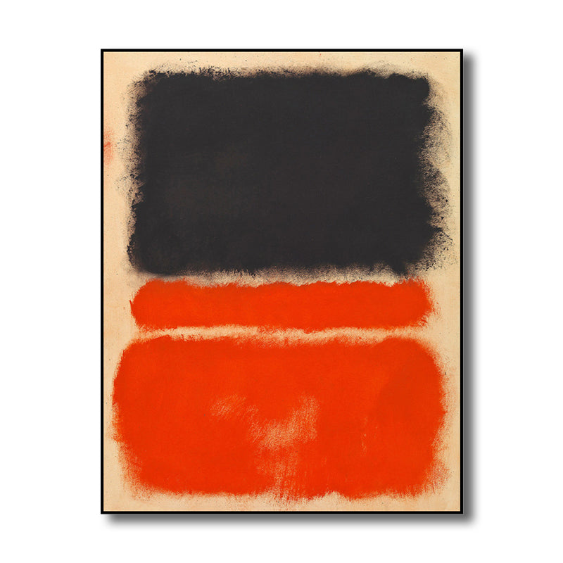 Light Color Hand Printed Canvas Textured Abstract Expressionism House Interior Painting - Clearhalo - 'Arts' - 'Canvas Art' - 1808832