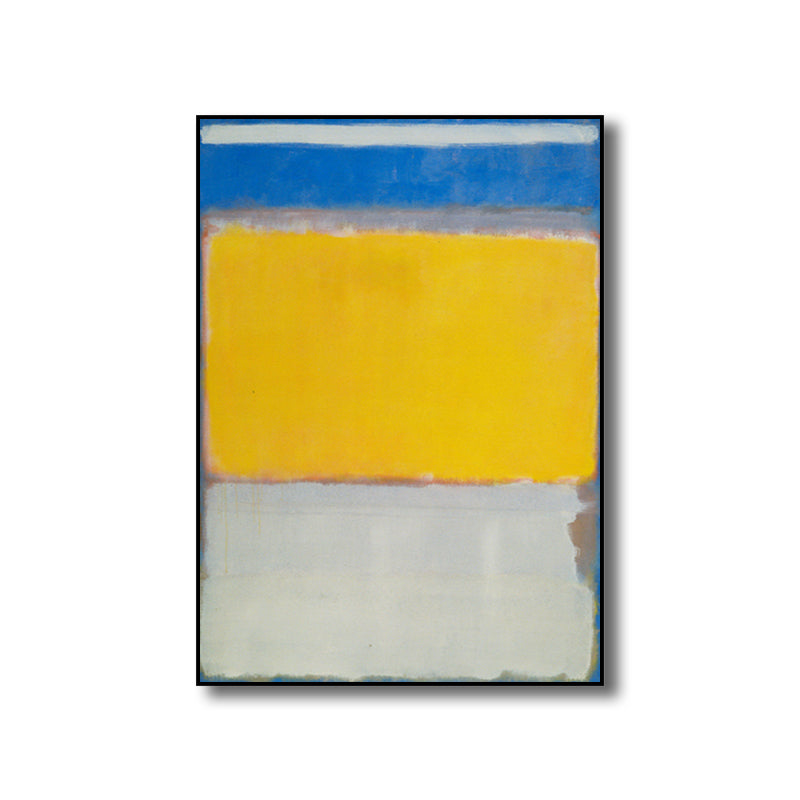 Light Color Hand Printed Canvas Textured Abstract Expressionism House Interior Painting - Clearhalo - 'Arts' - 'Canvas Art' - 1808836